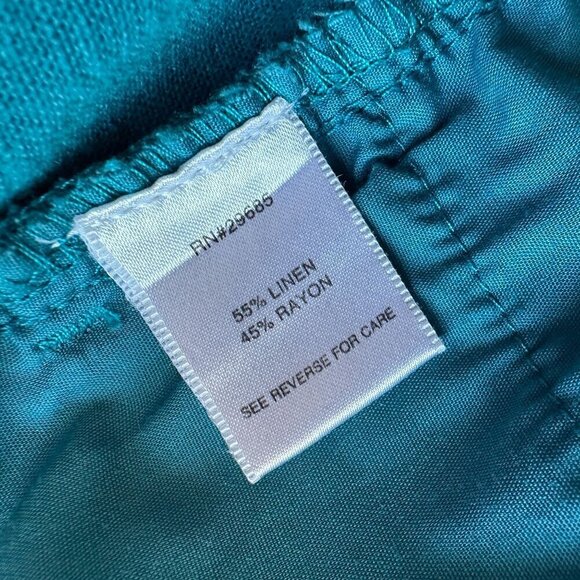 Pendelton Plus Linen Rayon Blue Pants Womens 20W - Picture 8 of 9